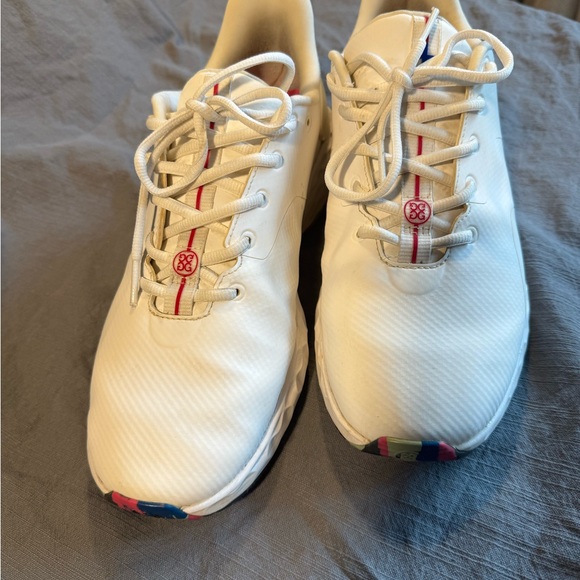 G/FORE | Shoes | Gfore White Sneakers With Red And Blue Details | Poshmark